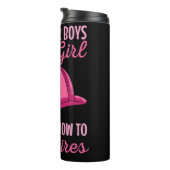 Pink Fire Helmet Girl Power タンブラー (回転右)