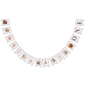 Pink First Birthday Photo Banner ONE Theme バンティングフラッグ (全)