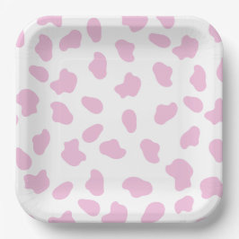 Pink First Rodeo Cowgirl Birthday ペーパープレート