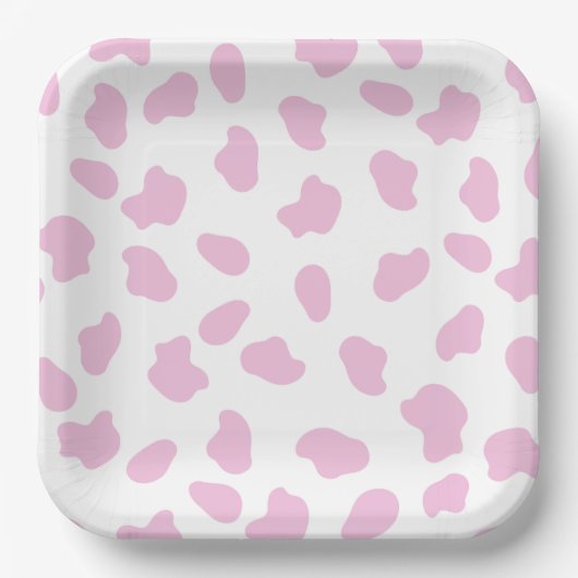 Pink First Rodeo Cowgirl Birthday ペーパープレート (正面)