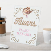 Pink First Rodeo Favors 台座サイン (インサイチュ)