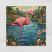 Pink FlamingoがQRコードをパーソナライズ エンクロージャーカード (裏面)