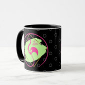 Pink Flamingo Be Fabulous Inspirational Saying マグカップ (正面左)
