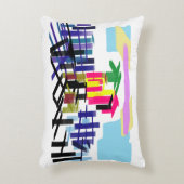 Pink flamingo beach アクセントクッション (正面(垂直))