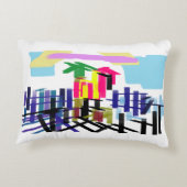 Pink flamingo beach アクセントクッション (裏面)