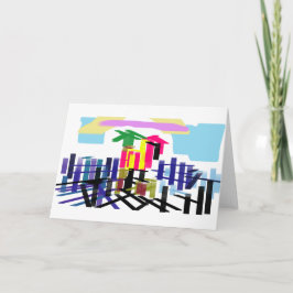 Pink flamingo beach カード