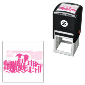 Pink flamingo beach セルフインキングスタンプ (インサイチュ)