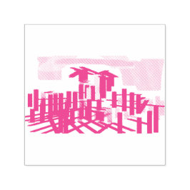 Pink flamingo beach セルフインキングスタンプ