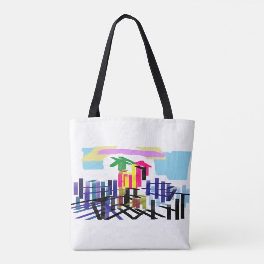 Pink flamingo beach トートバッグ (裏面)