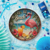 Pink Flamingo Beach ペーパープレート (パーティー)