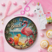 Pink Flamingo Beach ペーパープレート (パーティー)