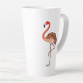 Pink Flamingo Bird Lineart-57567 Coffee Mug カフェラテマグ (右アングル)