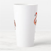 Pink Flamingo Bird Lineart-57567 Coffee Mug カフェラテマグ (正面)