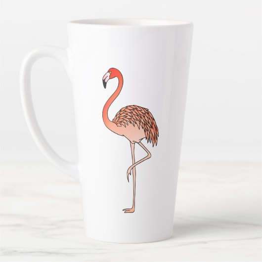 Pink Flamingo Bird Lineart-57567 Coffee Mug カフェラテマグ (左)