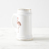 Pink Flamingo Bird Lineart-57567 Coffee Mug ビールジョッキ (正面左)