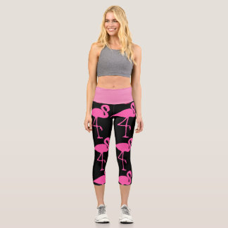 PINK FLAMINGO CAPRI YOGA LEGGINGS PANTS カプリレギンス