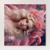 Pink Flamingo Fantasy Beauty ジグソーパズル (横)