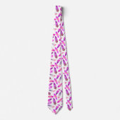 Pink Flamingo Feathers Neck Tie ネクタイ (正面)
