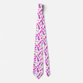 Pink Flamingo Feathers Neck Tie ネクタイ