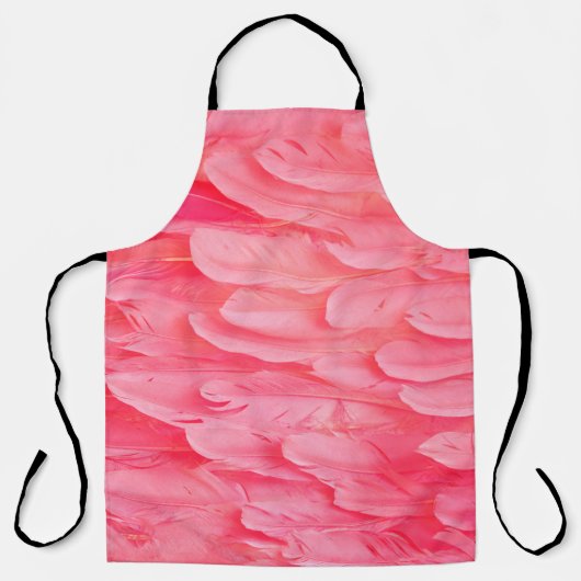 Pink Flamingo Feathersflamingo,feather,pink,textur エプロン (正面)