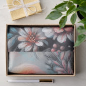 Pink Flamingo & Flowers Chalk Pastel Decoupage  薄葉紙 (ギフト)