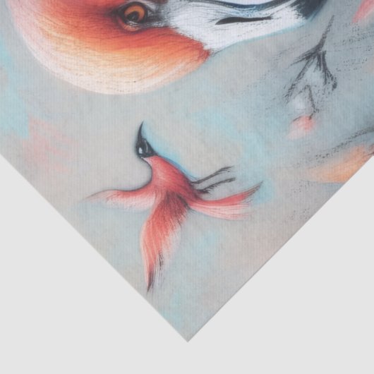 Pink Flamingo & Flowers Chalk Pastel Decoupage  薄葉紙 (詳細)