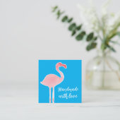 Pink Flamingo Handmade With Love Shop スクエア名刺 (スタンド正面)