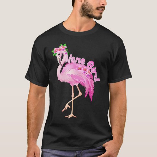 Pink Flamingo Nene Bird Christmas  Matching Family Tシャツ (正面)