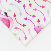 Pink Flamingo Pattern Blanket フリースブランケット (角)