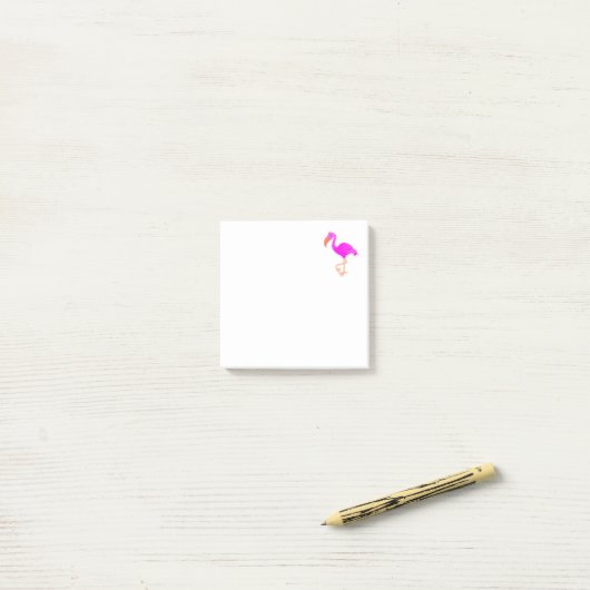 Pink Flamingo Post it Notes ポストイット (デスク上)