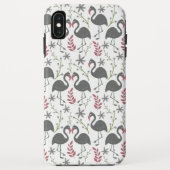 Pink flamingo seamless pattern flowers, leaves Case-Mate iPhoneケース (裏面)