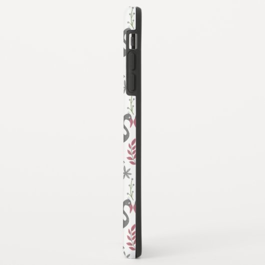 Pink flamingo seamless pattern flowers, leaves Case-Mate iPhoneケース (裏面/左)