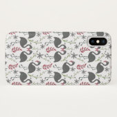 Pink flamingo seamless pattern flowers, leaves Case-Mate iPhoneケース (裏面(横))