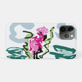 Pink flamingo set iPhone 11 proケース