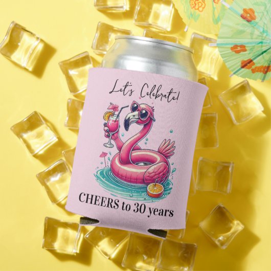 Pink Flamingo Summer Birthday Party 缶クーラー (インサイチュ 夏)