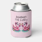 Pink Flamingo Summer Birthday Party 缶クーラー (缶裏面)