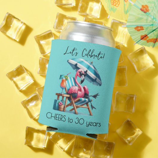 Pink Flamingo Summer Birthday Party 缶クーラー (インサイチュ 夏)