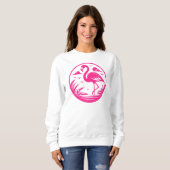 Pink Flamingo Summer Circle Design-68730 スウェットシャツ (正面フル)