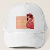 Pink Flamingo Sunny Vibes キャップ (正面)