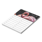 Pink Flamingo To Doリストまたは食料品リストのメモ帳 ノートパッド (回転)