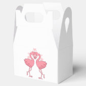 Pink Flamingo Tropical Beach Hawaiian Wedding フェイバーボックス (オープン)