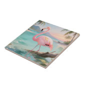 Pink Flamingo Tropical Paradise タイル (側面)