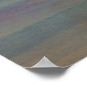 Pink Flamingo Tropical Watercolor Poster Print ポスター (角)