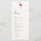 Pink Flamingo Tropics Coastal Wedding Dinner メニュー (正面)