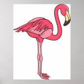 Pink Flamingo With Long Legs ポスター (正面)