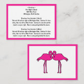 Pink Flamingos方向挿入カード エンクロージャーカード (正面/裏面)