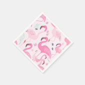 Pink Flamingos スタンダードカクテルナプキン (角)