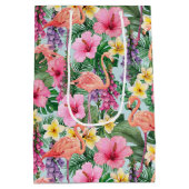 Pink Flamingos  ミディアムペーパーバッグ (裏面)