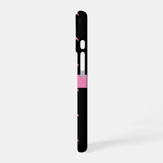 Pink Flamingos iPhone 16ケース (左側面)