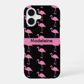 Pink Flamingos iPhone 16ケース (裏面)